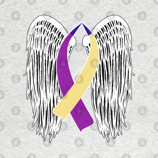 Winged Ribbon Bladder Cancer by BlakCircleGirl